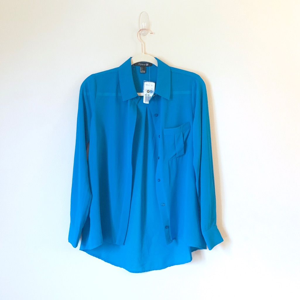 Blue Button Up